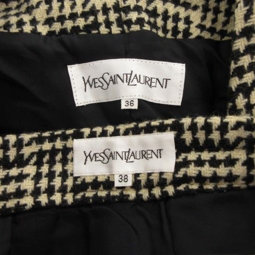 Yves Saint Laurent YVES Saint Laurent Vintage Setup Collarless Jacket 36 Skirt