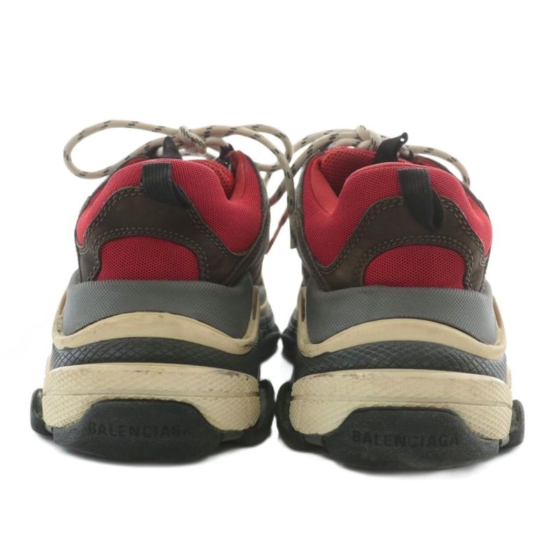 Balenciaga Triple S Triple S Sneakers Leather Mesh Low Cut Logo Embroidery 40