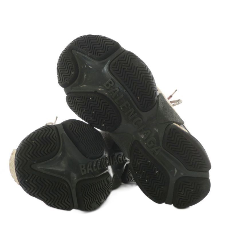 Balenciaga Triple S Triple S Sneakers Leather Mesh Low Cut Logo Embroidery 40