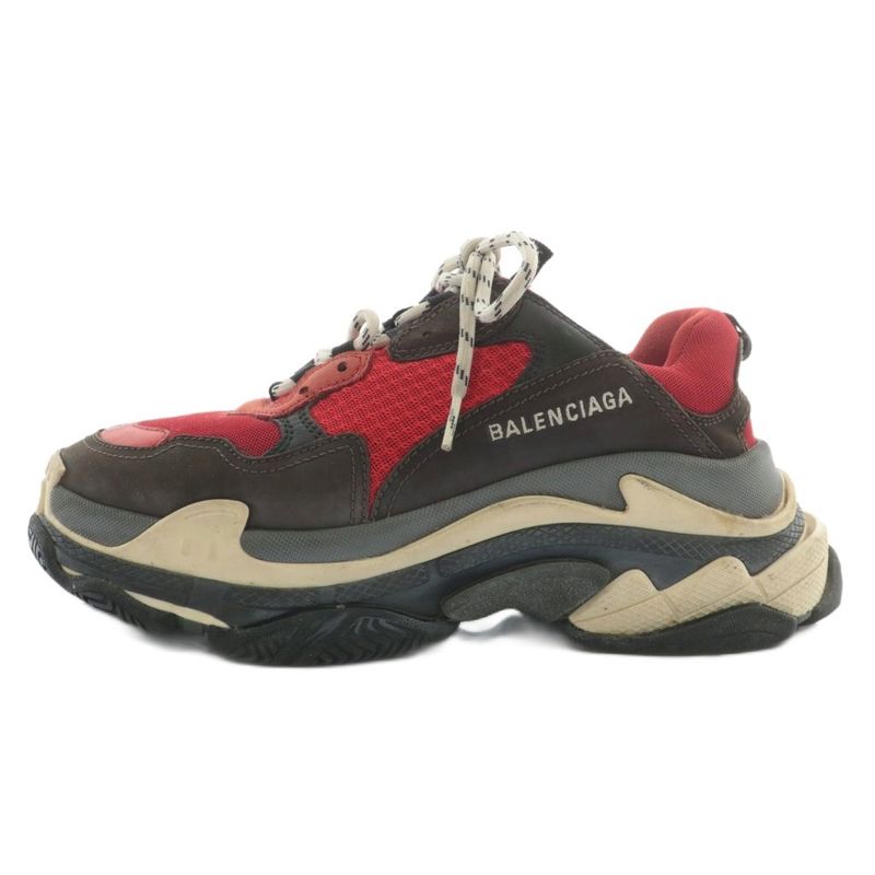 Balenciaga Triple S Triple S Sneakers Leather Mesh Low Cut Logo Embroidery 40