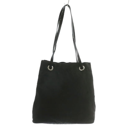 Prada Tote Bag Shoulder Drawstring Tessuto Nylon Leather Enamel Triangle Plate