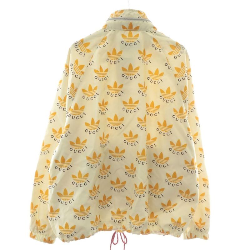 Gucci X Adidas Trefoil Print Jacket Anorak Jacket Nylon Half Zip Hood Storage