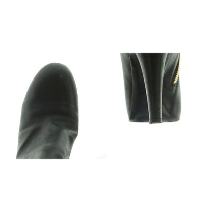 Chanel Short Boots Pearl Heel 39C 24.5cm (9.65in) Black MI - OS