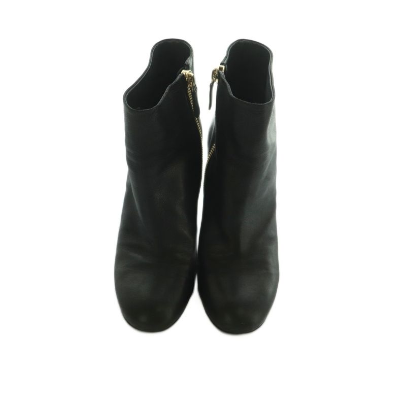 Chanel Short Boots Pearl Heel 39C 24.5cm (9.65in) Black MI - OS