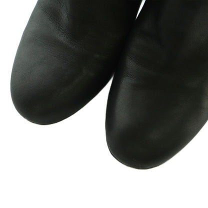 Chanel Short Boots Pearl Heel 39C 24.5cm (9.65in) Black MI - OS