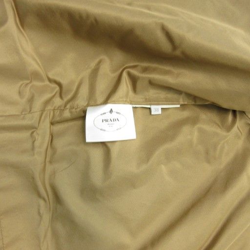 Prada Re-nylon Tailored Jacket Short Length Beige 38 Approx M AA