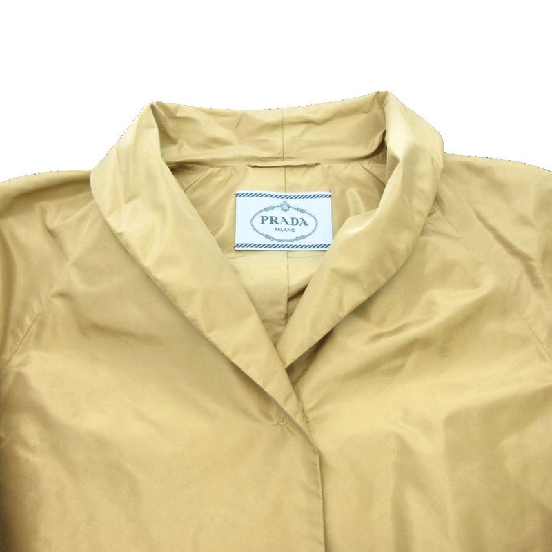 Prada Re-nylon Tailored Jacket Short Length Beige 38 Approx M AA