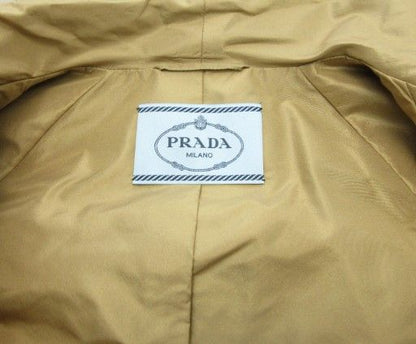 Prada Re-nylon Tailored Jacket Short Length Beige 38 Approx M AA