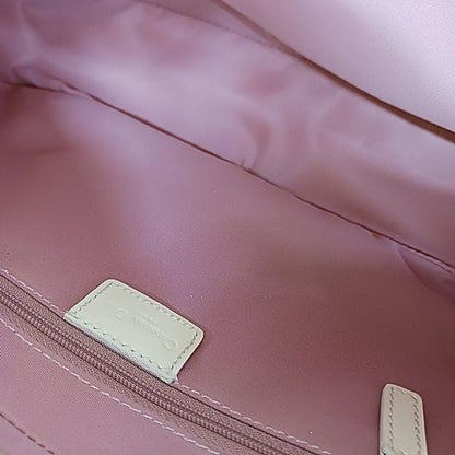 Christian DIOR Shoulder Bag Crossbody Diagonal Trotter Pink White AA