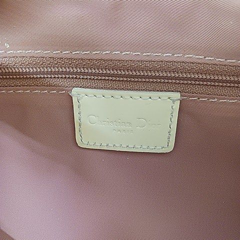 Christian DIOR Shoulder Bag Crossbody Diagonal Trotter Pink White AA