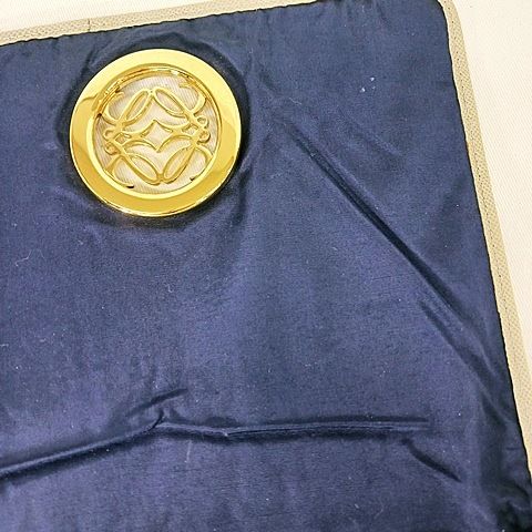 Loewe Maia Handbag One Shoulder Bag Anagram Leather Off White Gold Color AA