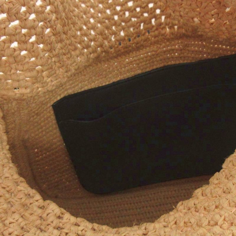 Loewe OLA Medium Summer Bag Shoulder Hand 2WAY Donut Chain Raffia & Calf Beige