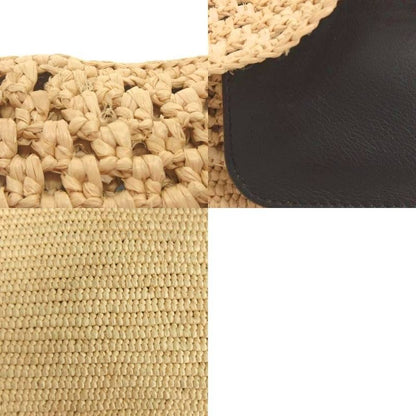 Loewe OLA Medium Summer Bag Shoulder Hand 2WAY Donut Chain Raffia & Calf Beige