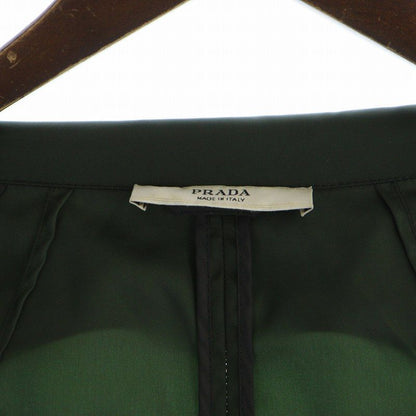 Prada Trench Coat Stencil Collar Long Sleeve Middle Logo Single Stone 36 XS