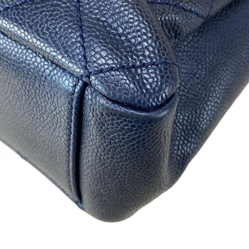 Chanel Shoulder Bag Matelasse Navy Chain Shoulder Coco Mark Vintage Silver