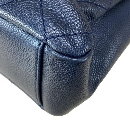 Chanel Shoulder Bag Matelasse Navy Chain Shoulder Coco Mark Vintage Silver