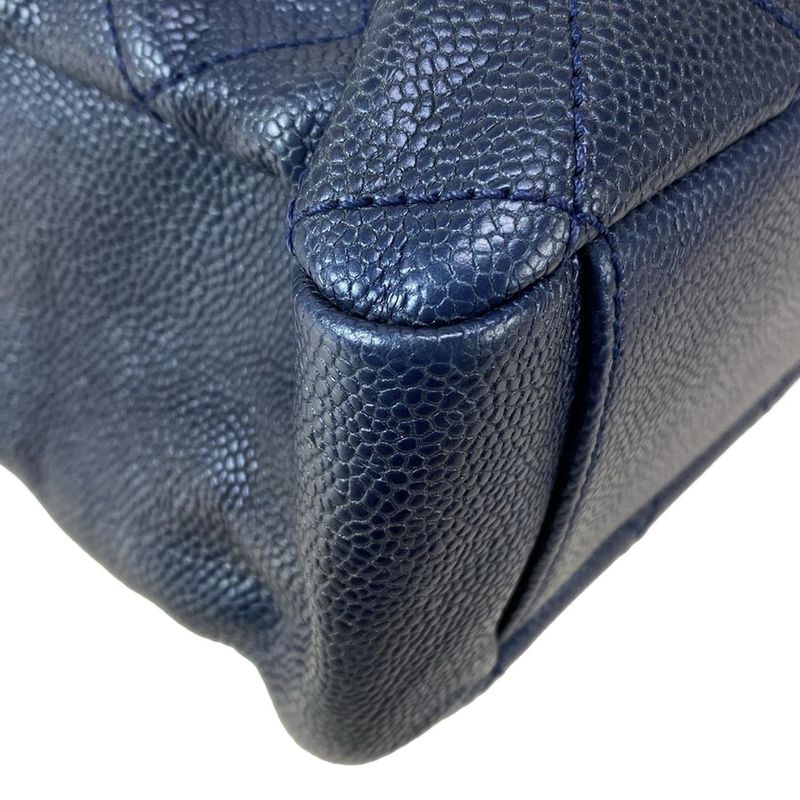 Chanel Shoulder Bag Matelasse Navy Chain Shoulder Coco Mark Vintage Silver