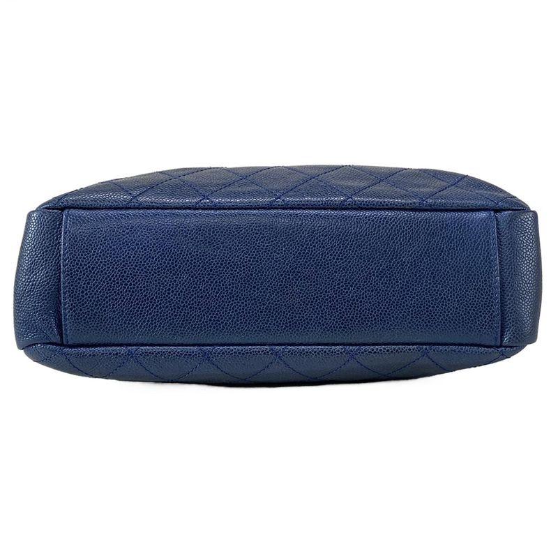 Chanel Shoulder Bag Matelasse Navy Chain Shoulder Coco Mark Vintage Silver