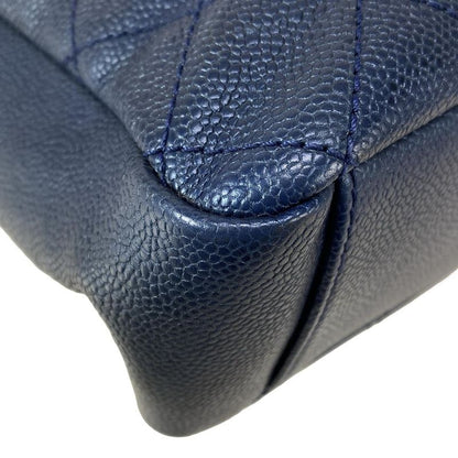 Chanel Shoulder Bag Matelasse Navy Chain Shoulder Coco Mark Vintage Silver