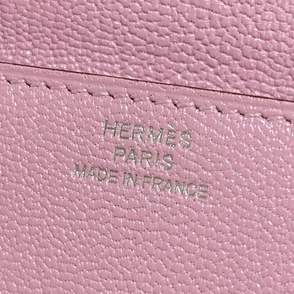 Hermes Wallet Click 16 Mauve Sylvestre Silver Hardware Shoulder Wallet