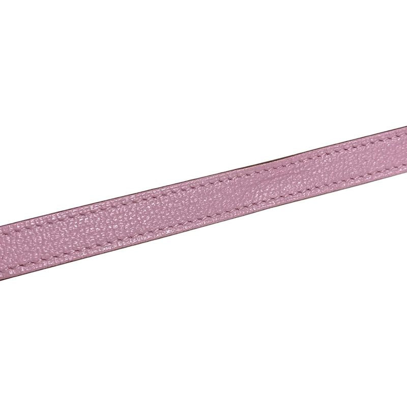 Hermes Wallet Click 16 Mauve Sylvestre Silver Hardware Shoulder Wallet