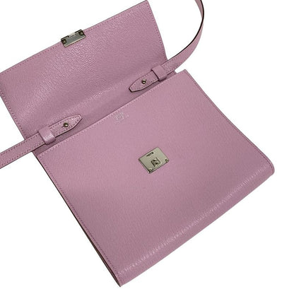 Hermes Wallet Click 16 Mauve Sylvestre Silver Hardware Shoulder Wallet