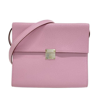 Hermes Wallet Click 16 Mauve Sylvestre Silver Hardware Shoulder Wallet