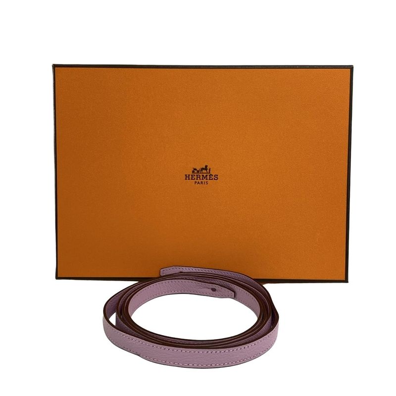 Hermes Wallet Click 16 Mauve Sylvestre Silver Hardware Shoulder Wallet