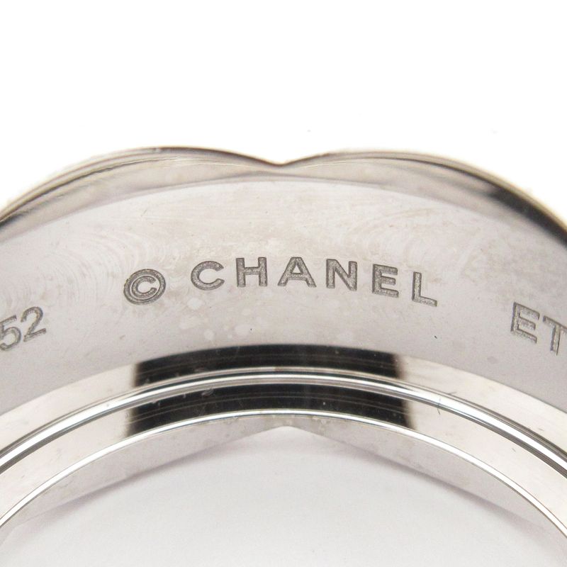 Chanel Ring 52 Coco Crushe Large J10573 18K White Gold
