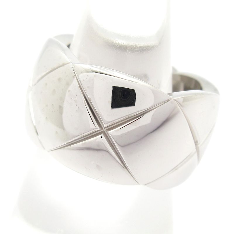 Chanel Ring 52 Coco Crushe Large J10573 18K White Gold