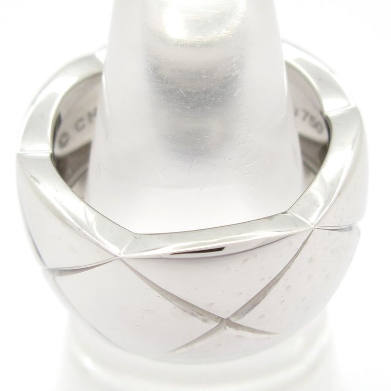 Chanel Ring 52 Coco Crushe Large J10573 18K White Gold