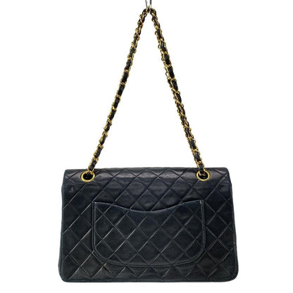 Chanel Shoulder Bag Double Flap Matelasse A01112 Black Gold Hardware Chain