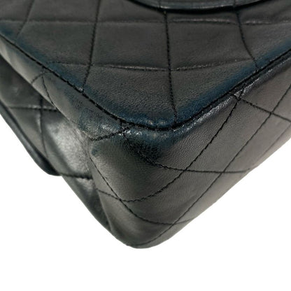 Chanel Shoulder Bag Double Flap Matelasse A01112 Black Gold Hardware Chain