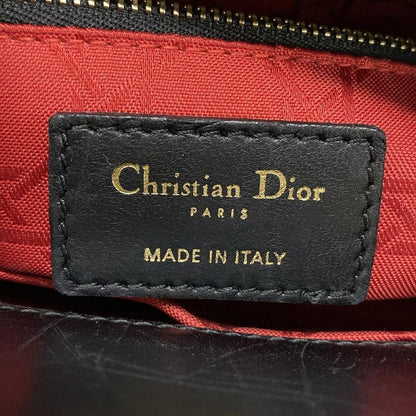 DIOR Christian Dior Handbag Lady Dior MY Abcdior Bag Small Black Lambskin