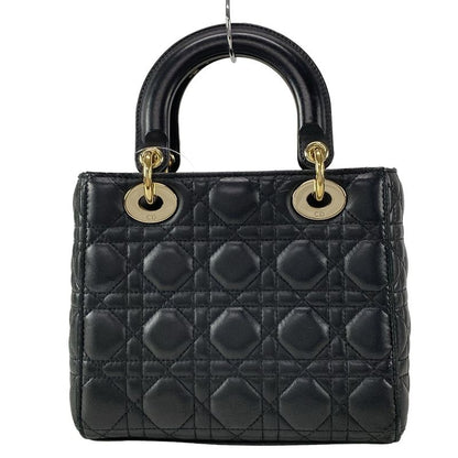DIOR Christian Dior Handbag Lady Dior MY Abcdior Bag Small Black Lambskin