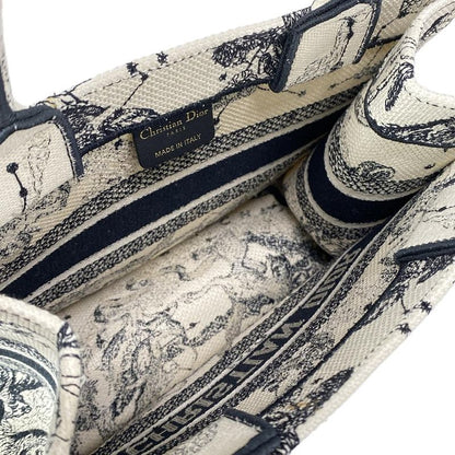 DIOR Christian Dior Tote Bag Book Tote Small Bag White And Black Dior Zodiac