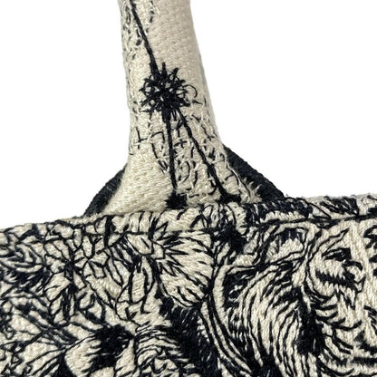 DIOR Christian Dior Tote Bag Book Tote Small Bag White And Black Dior Zodiac