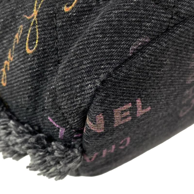 Chanel Shoulder Bag Matelasse As3091 Dark Grey X Multi Drawstring Bag Metal