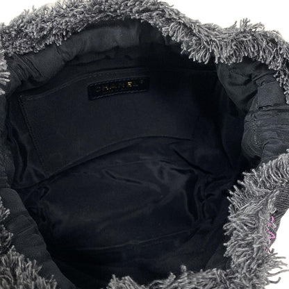 Chanel Shoulder Bag Matelasse As3091 Dark Grey X Multi Drawstring Bag Metal