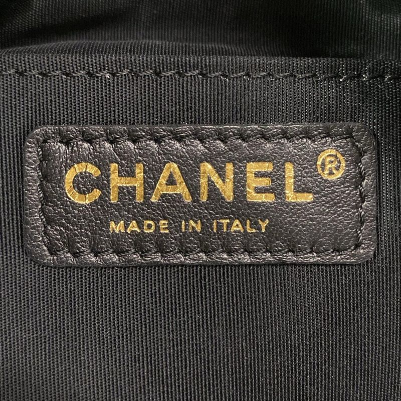 Chanel Shoulder Bag Matelasse As3091 Dark Grey X Multi Drawstring Bag Metal