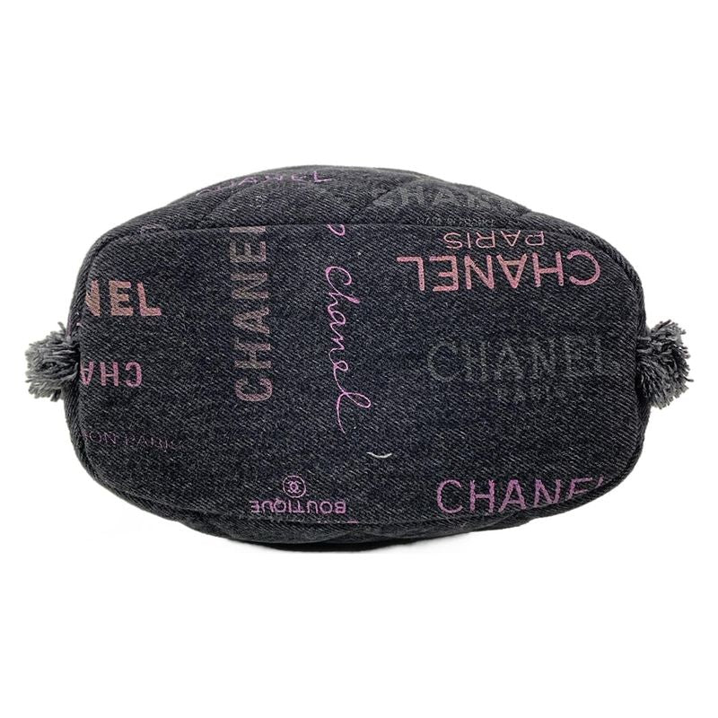 Chanel Shoulder Bag Matelasse As3091 Dark Grey X Multi Drawstring Bag Metal