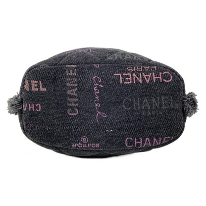 Chanel Shoulder Bag Matelasse As3091 Dark Grey X Multi Drawstring Bag Metal