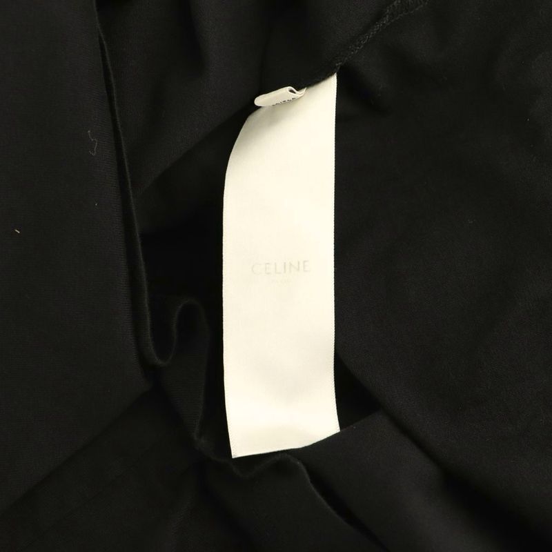 Celine 24SS Triomphe Loose T-shirt Cut And Sewn With Logo Embroidery XL Black