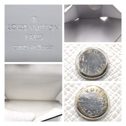 Louis Vuitton Taiga Llama Discovery Compact Wallet Optic White M30899