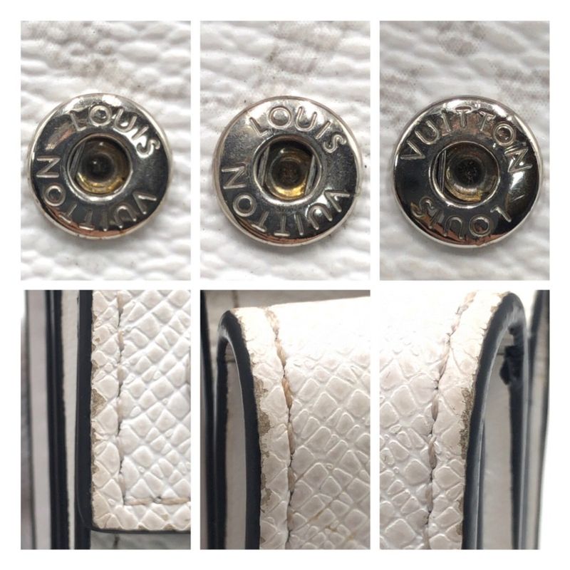 Louis Vuitton Taiga Llama Discovery Compact Wallet Optic White M30899