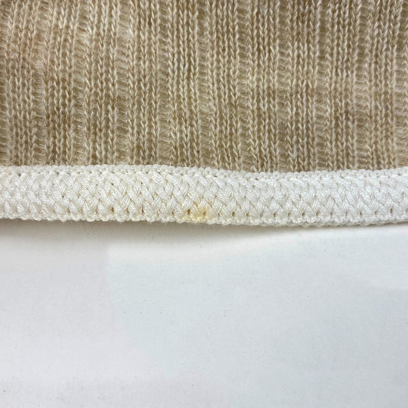 Christian DIOR Knit Long Sleeve Cardigan Long Length Piping Top Cardigan Cotton