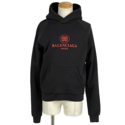 Balenciaga Logo Hoodie Pullover BB Mode Tops Hoodie Cotton Polyester Black Men's