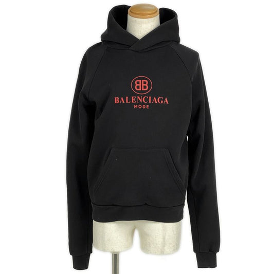 Balenciaga Logo Hoodie Pullover BB Mode Tops Hoodie Cotton Polyester Black Men's