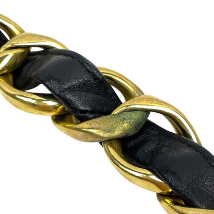 Chanel Coco Mark Chain Tote Bag Shoulder Bag Tote Leather Black Women