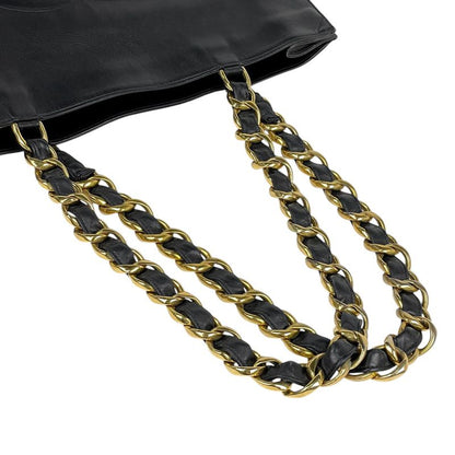Chanel Coco Mark Chain Tote Bag Shoulder Bag Tote Leather Black Women